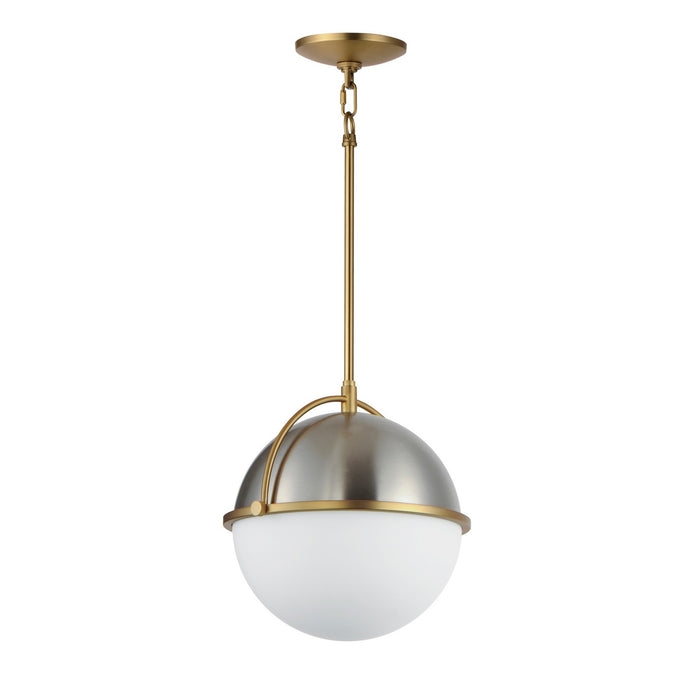 Maxim 12412SWSNSBR Duke One Light Pendant, Satin Nickel / Satin Brass Main Image.jpg