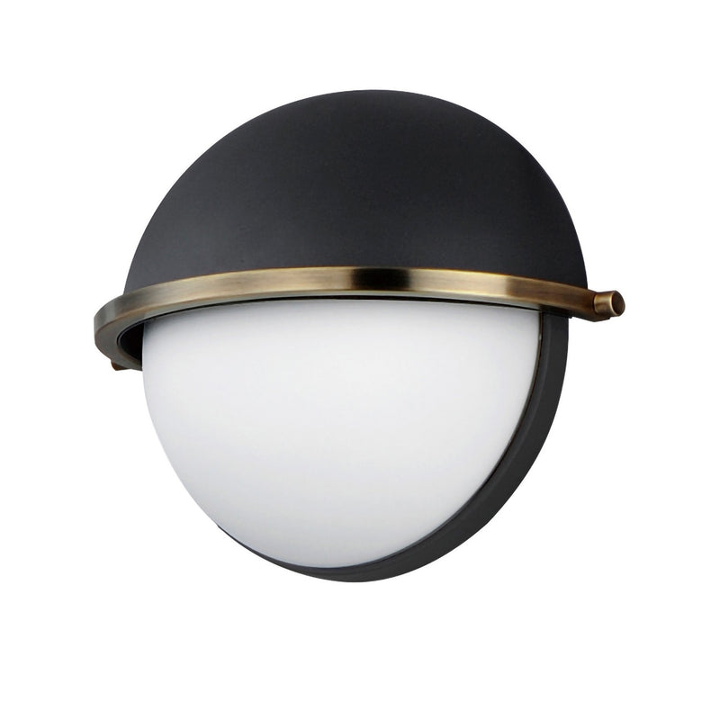 Maxim 12418SWBKWBR Duke One Light Wall Sconce, Black/Weathered Brass Main Image.jpg