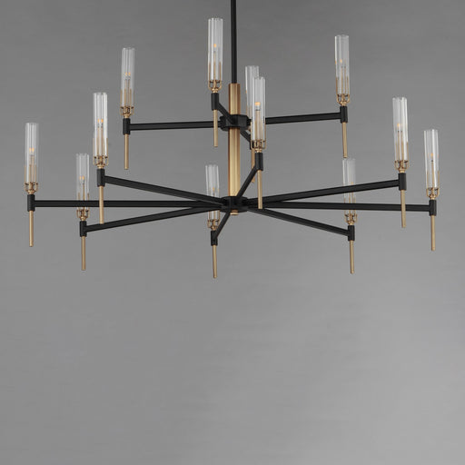 Maxim 16129CLBKAB Flambeau LED Chandelier, Black / Antique Brass Alternate Image.jpg