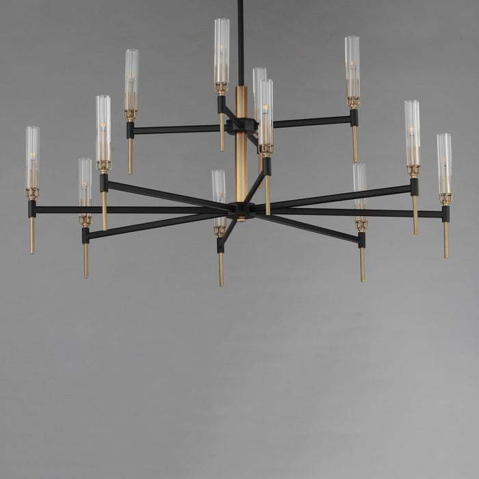 Maxim 16129CLBKAB Flambeau LED Chandelier, Black / Antique Brass Alternate Image.jpg