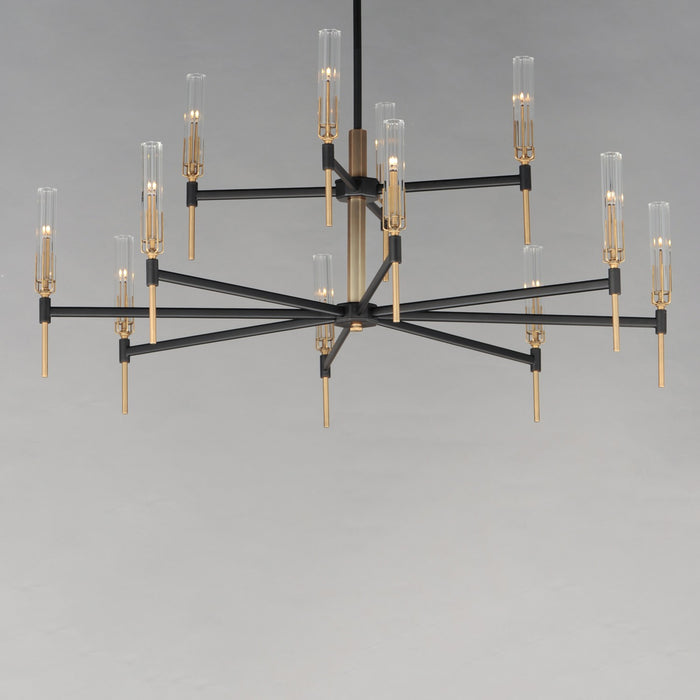 Maxim 16129CLBKAB Flambeau LED Chandelier, Black / Antique Brass Alternate Image 2.jpg