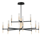 Maxim 16129CLBKAB Flambeau LED Chandelier, Black / Antique Brass Main Image.jpg