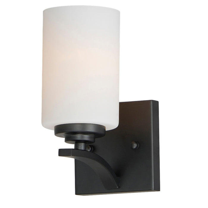 Maxim 20030SWBK Deven One Light Wall Sconce, Black Main Image.jpg