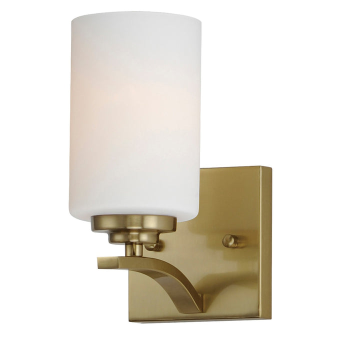 Maxim 20030SWSBR Deven One Light Wall Sconce, Satin Brass Main Image.jpg