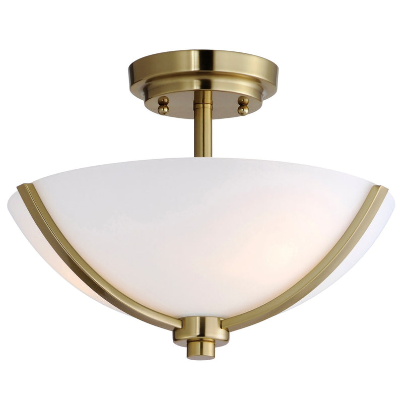 Maxim 20031SWSBR Deven Three Light Semi Flush Mount, Satin Brass Main Image.jpg