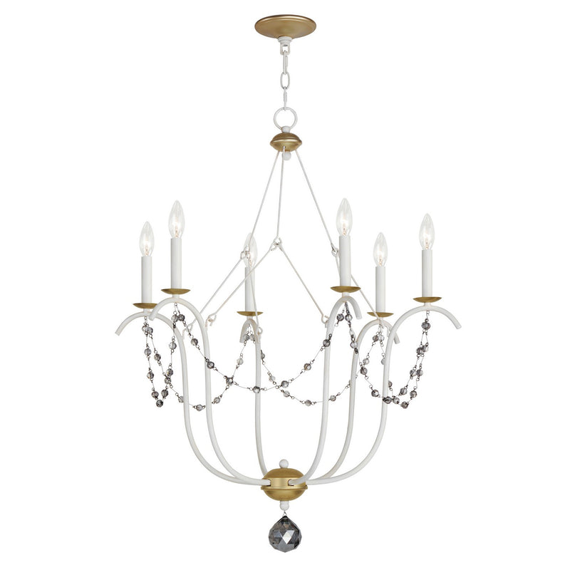 Maxim 20486ECVG Formosa Six Light Chandelier, Ecru/Venetian Gold Main Image.jpg