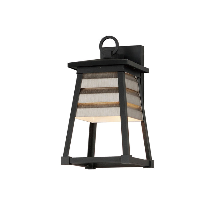 Maxim 40632WZBK Shutters One Light Outdoor Wall Sconce, Weathered Zinc/Black Main Image.jpg