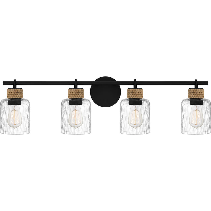 Quoizel BTC8634MBK Baltic Four Light Bath, Matte Black Main Image.jpg