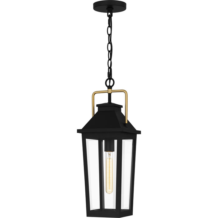 Quoizel BUK1907MBK Buckley One Light Outdoor Hanging Lantern, Matte Black Main Image.jpg