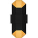 Quoizel CHS8307MBKG Chasm LED Outdoor Wall Mount, Matte Black Gold Main Image.jpg