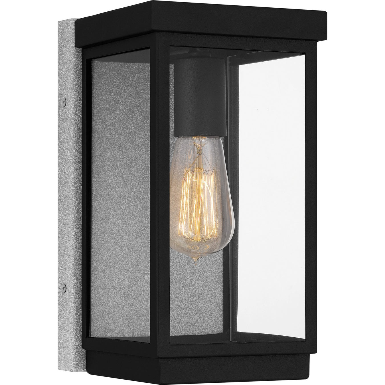 Quoizel EZR8406EK Ezra One Light Outdoor Wall Mount, Earth Black Main Image.jpg