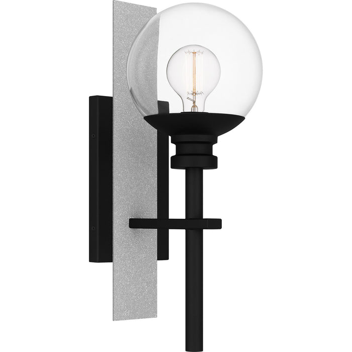 Quoizel GLS8408EK Gladstone One Light Outdoor Wall Mount, Earth Black Main Image.jpg