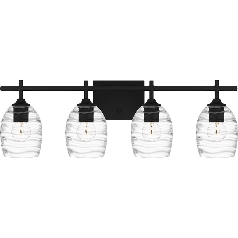 Quoizel LCY8629MBK Lucy Four Light Bath, Matte Black Main Image.jpg