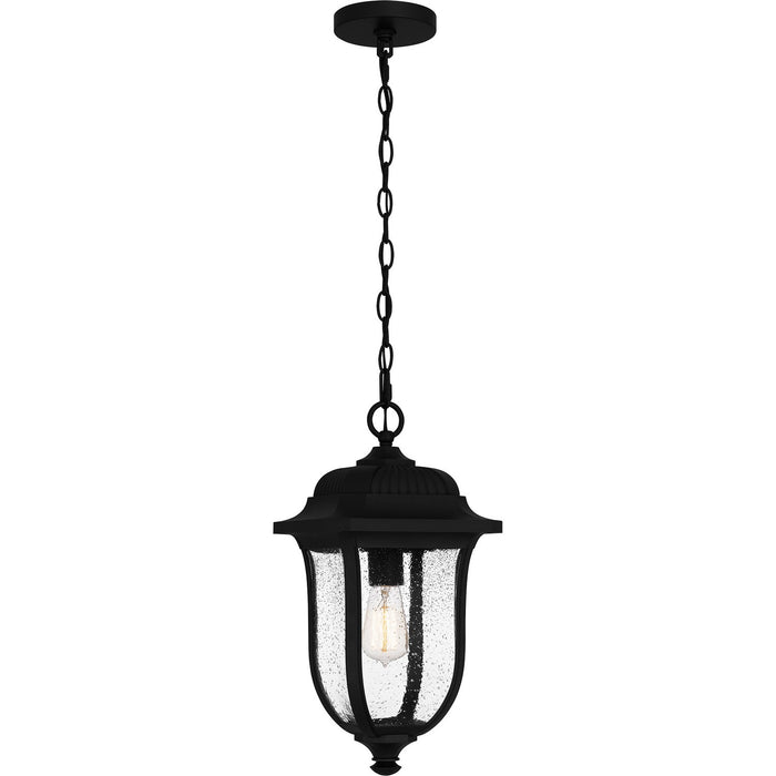 Quoizel MUL1909MBK Mulberry One Light Outdoor Hanging Lantern, Matte Black Main Image.jpg