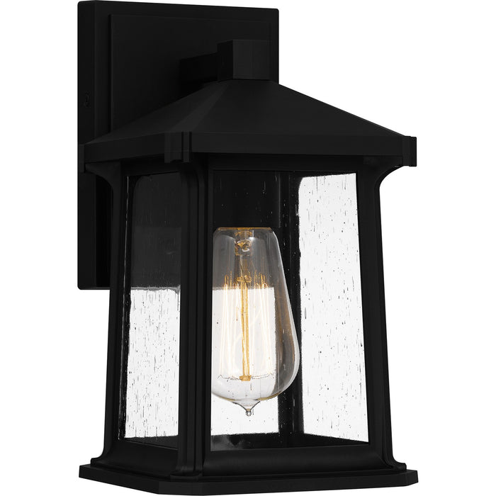 Quoizel SAT8406MBK Satterfield One Light Outdoor Wall Mount, Matte Black Main Image.jpg