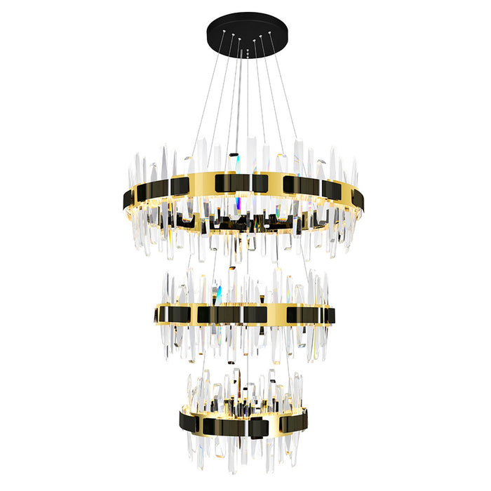 CWI Lighting 1592P32-3-612 Aya LED Chandelier Pearl Black & Titanium Gold.jpg