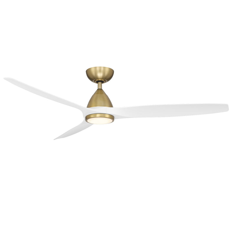 Modern Forms Fans FR-W2202-62L-SB/MW 62"Ceiling Fan, Soft Brass/Matte White