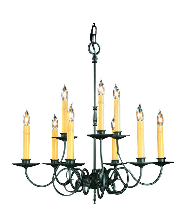 Framburg 1319 CH Black Forest Nine Light Chandelier, Charcoal Main Image.jpg