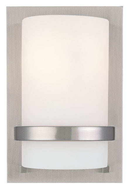 Minka-Lavery 342-84 Fieldale Lodge One Light Wall Sconce, Brushed Nickel Main Image.jpg