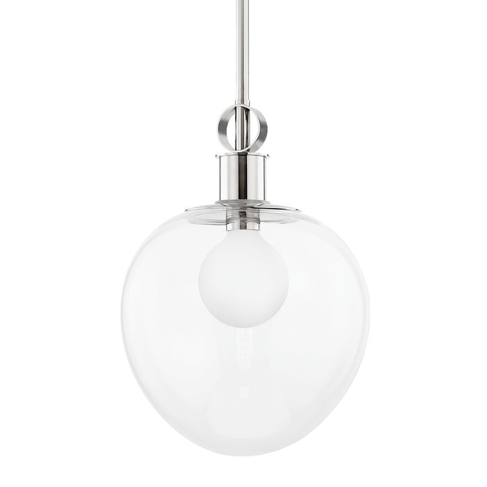 Mitzi H736701L-PN Anna One Light Pendant, Polished Nickel Main Image.jpg