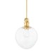 Mitzi H736701S-AGB Anna One Light Pendant, Aged Brass Main Image.jpg