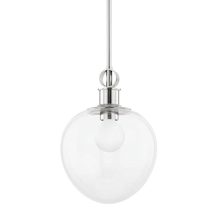 Mitzi H736701S-PN Anna One Light Pendant, Polished Nickel Main Image.jpg