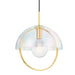 Mitzi H752701L-AGB Meriah One Light Pendant, Aged Brass Main Image.jpg