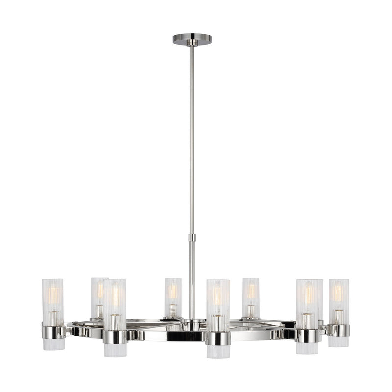 Visual Comfort Studio CC16810PN Geneva Eight Light Chandelier, Polished Nickel Main Image.jpg