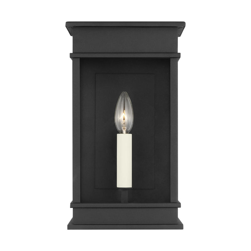 Visual Comfort Studio CO1501TXB Cupertino One Light Outdoor Wall Sconce, Textured Black Main Image.jpg