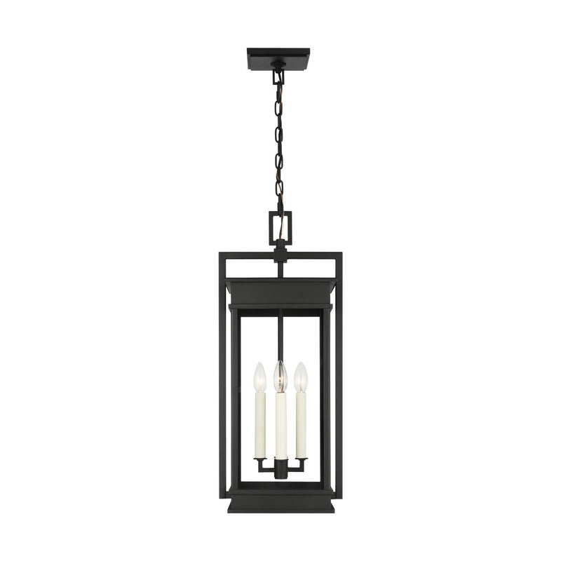 Visual Comfort Studio CO1534TXB Cupertino Four Light Outdoor Pendant, Textured Black Main Image.jpg