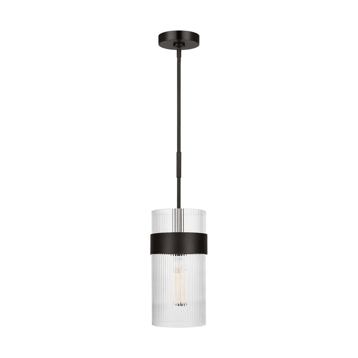 Visual Comfort Studio CP1171AI Geneva One Light Pendant, Aged Iron Main Image.jpg