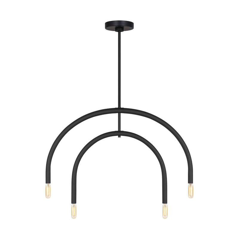 Visual Comfort Studio DJC1104MBK Hadden Four Light Chandelier, Midnight Black Main Image.jpg