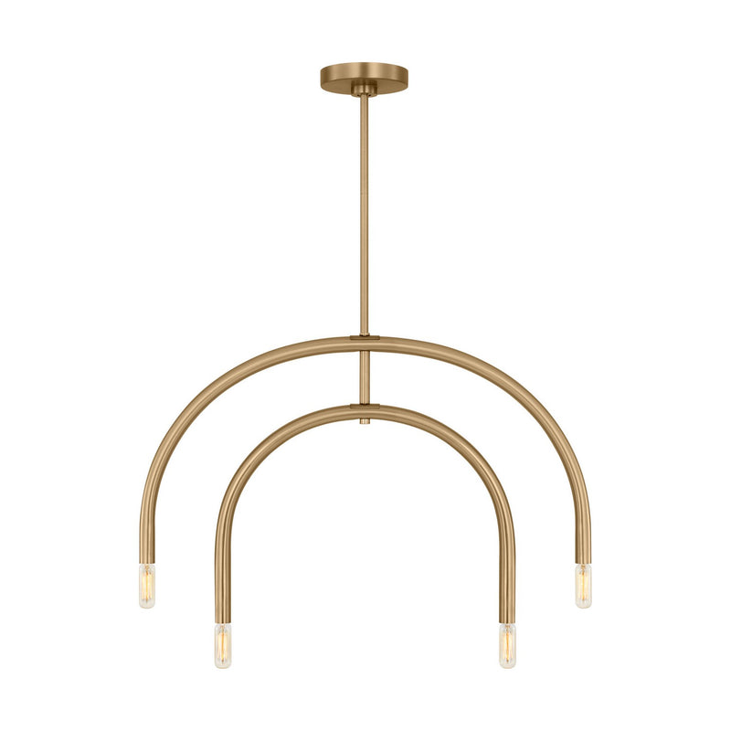 Visual Comfort Studio DJC1104SB Hadden Four Light Chandelier, Satin Brass Main Image.jpg