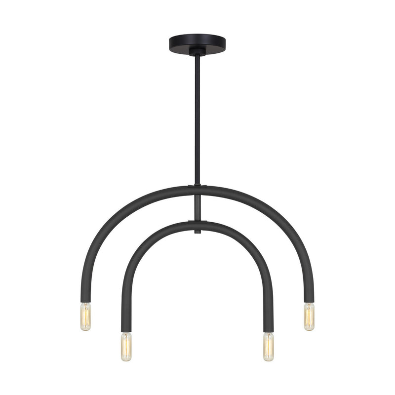 Visual Comfort Studio DJC1114MBK Hadden Four Light Chandelier, Midnight Black Main Image.jpg