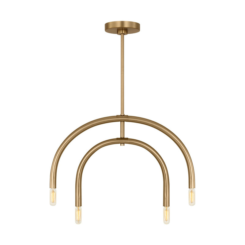 Visual Comfort Studio DJC1114SB Hadden Four Light Chandelier, Satin Brass Main Image.jpg