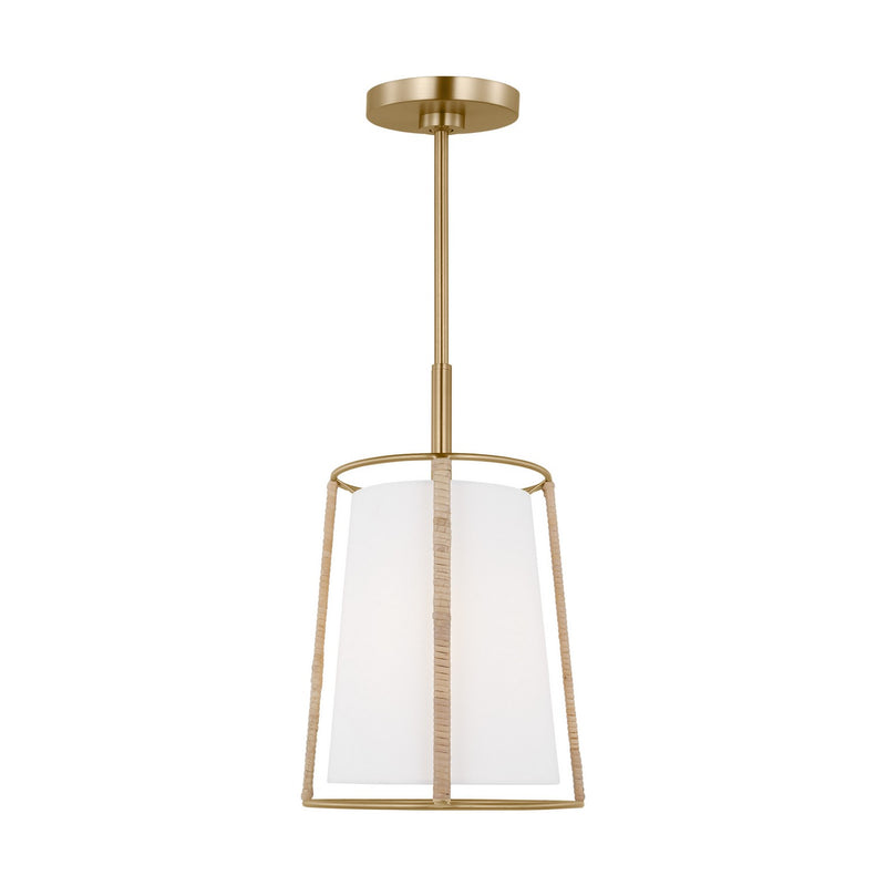 Visual Comfort Studio DJP1011SB Cortes One Light Pendant, Satin Brass Main Image.jpg