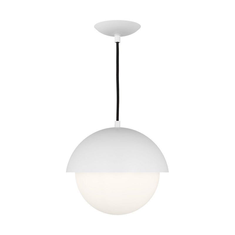 Visual Comfort Studio DJP1031MWT Hyde One Light Pendant, Matte White Main Image.jpg