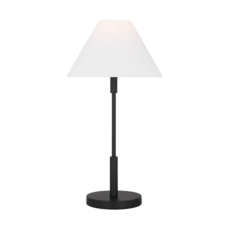 Visual Comfort Studio DJT1011MBK1 Porteau One Light Table Lamp, Midnight Black Main Image.jpg