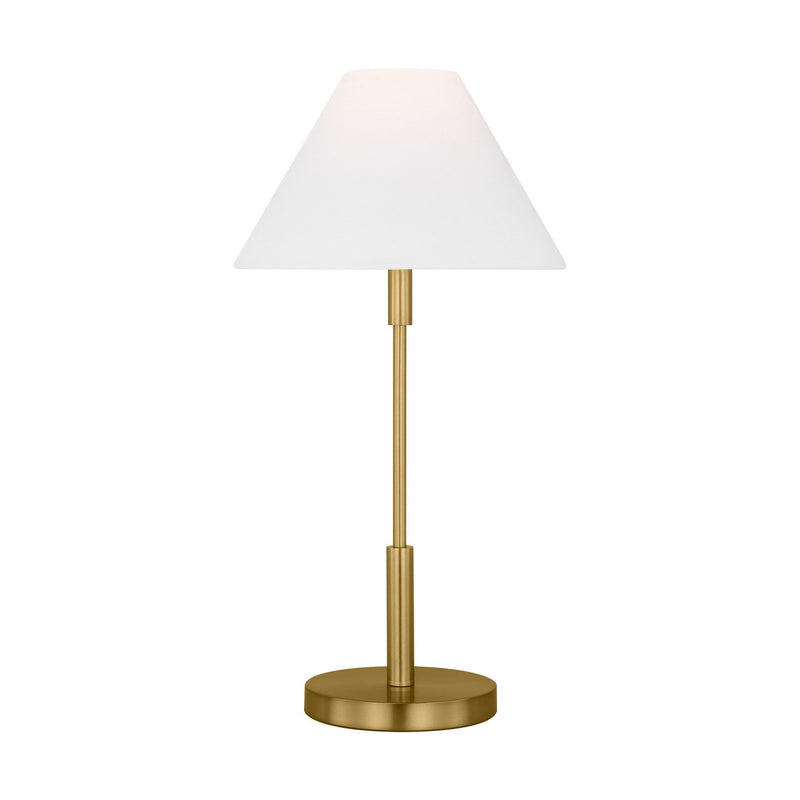 Visual Comfort Studio DJT1011SB1 Porteau One Light Table Lamp, Satin Brass Main Image.jpg