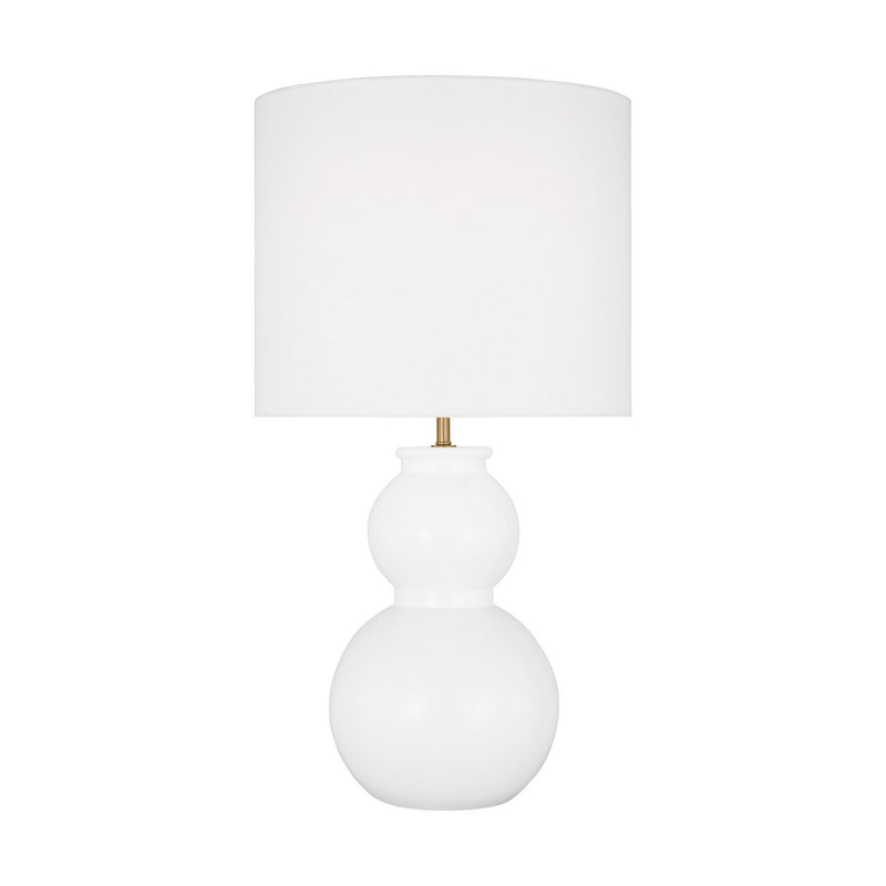 Visual Comfort Studio DJT1051GW1 Buckley One Light Table Lamp, Gloss White Main Image.jpg