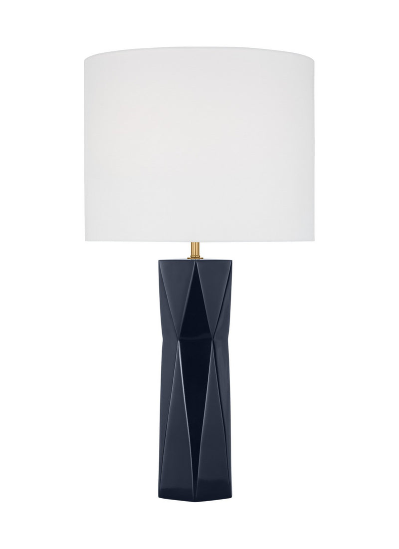Visual Comfort Studio DJT1061GNV1 Fernwood One Light Table Lamp, Gloss Navy Main Image.jpg