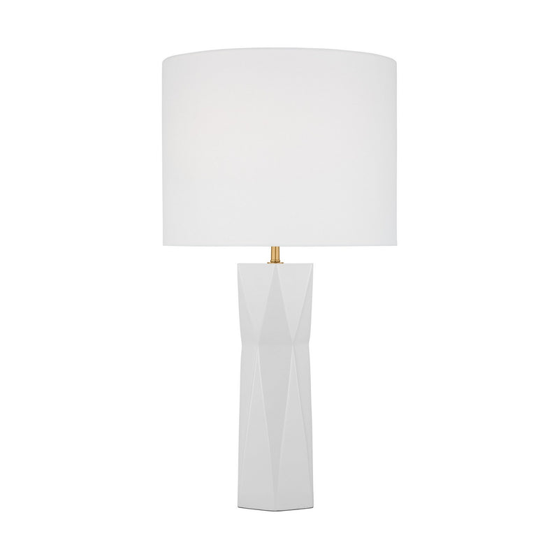 Visual Comfort Studio DJT1061GW1 Fernwood One Light Table Lamp, Gloss White Main Image.jpg