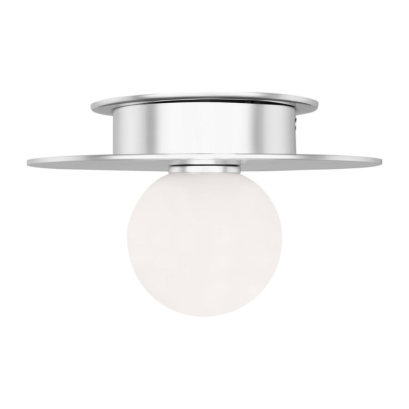 Visual Comfort Studio KF1001PN Nodes One Light Flush Mount, Polished Nickel Main Image.jpg