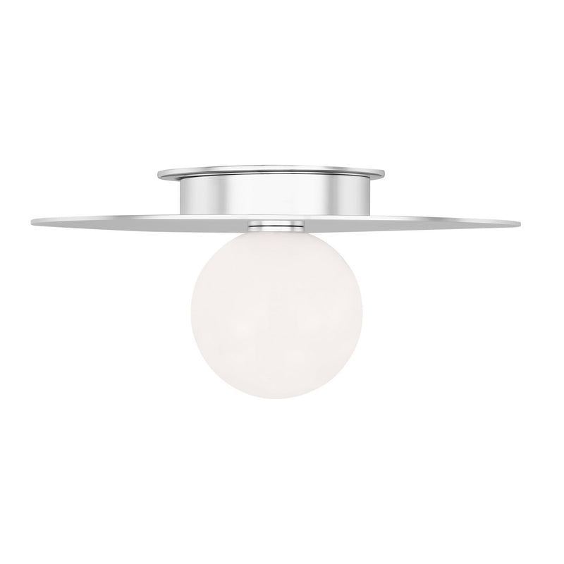 Visual Comfort Studio KF1011PN Nodes One Light Flush Mount, Polished Nickel Main Image.jpg