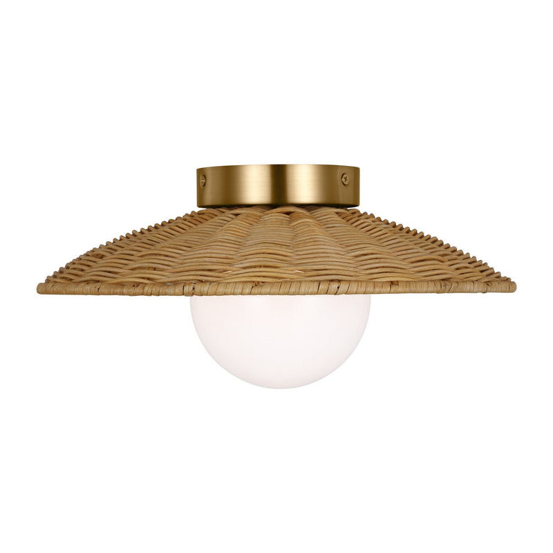 Visual Comfort Studio KSF1091BBS Mari One Light Flush Mount, Burnished Brass Main Image.jpg