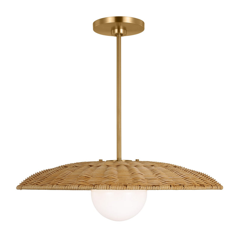 Visual Comfort Studio KSP1101BBS Mari One Light Pendant, Burnished Brass Main Image.jpg
