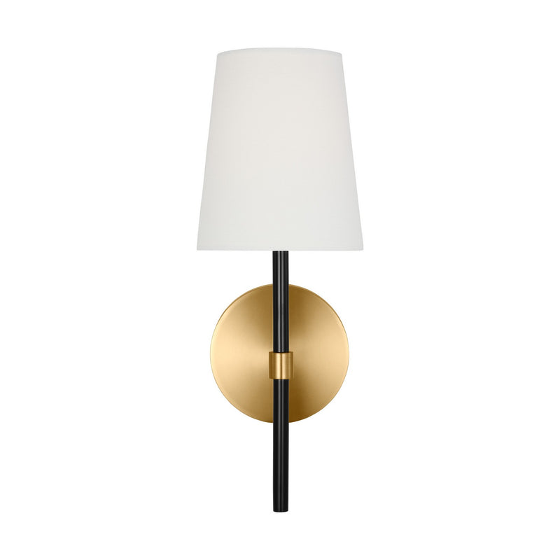 Visual Comfort Studio KSW1081BBSGBK Monroe One Light Wall Sconce, Burnished Brass Main Image.jpg