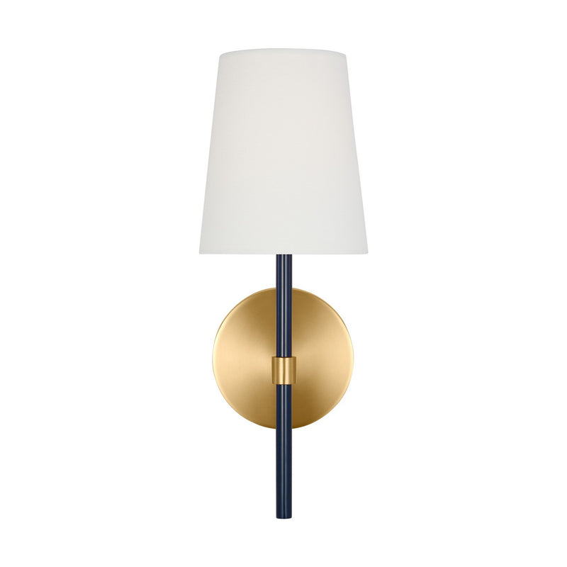 Visual Comfort Studio KSW1081BBSNVY Monroe One Light Wall Sconce, Burnished Brass Main Image.jpg