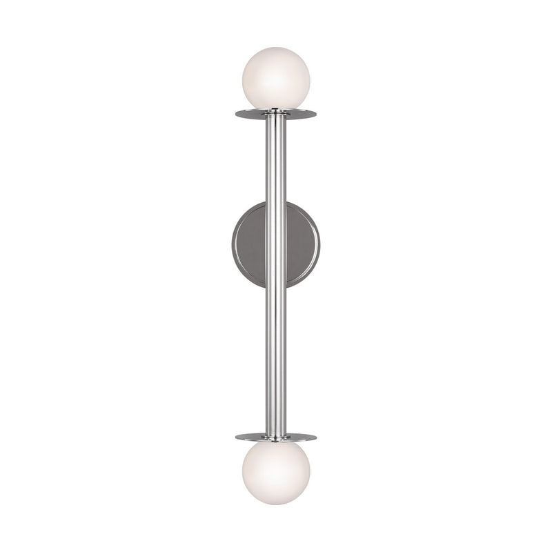 Visual Comfort Studio KWL1012PN Nodes Two Light Wall Sconce, Polished Nickel Main Image.jpg