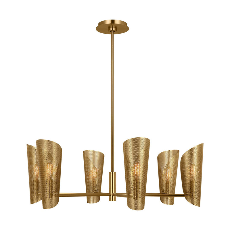 Visual Comfort Studio LXC1056BBS Plivot Six Light Chandelier, Burnished Brass Main Image.jpg